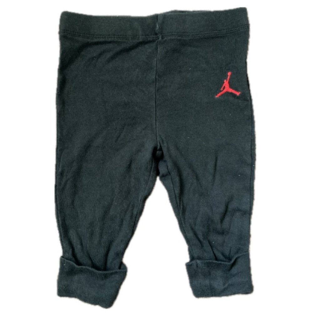 JORDAN Jogger Pants Size 9-12 Months Black Red